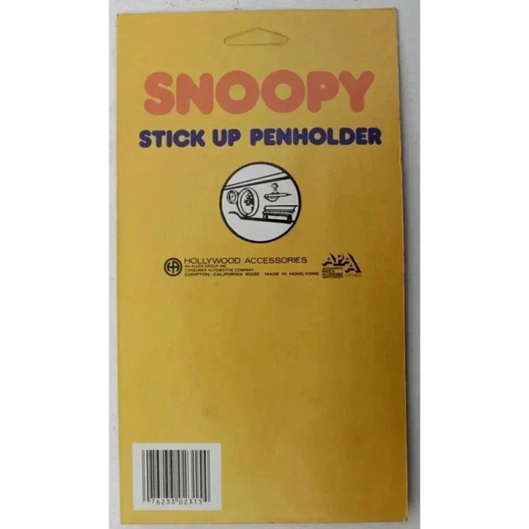 Sealed Snoopy Stick-Up Penholder HOLDING HEART Love Stationary Pen NOS - Picture 2 of 2